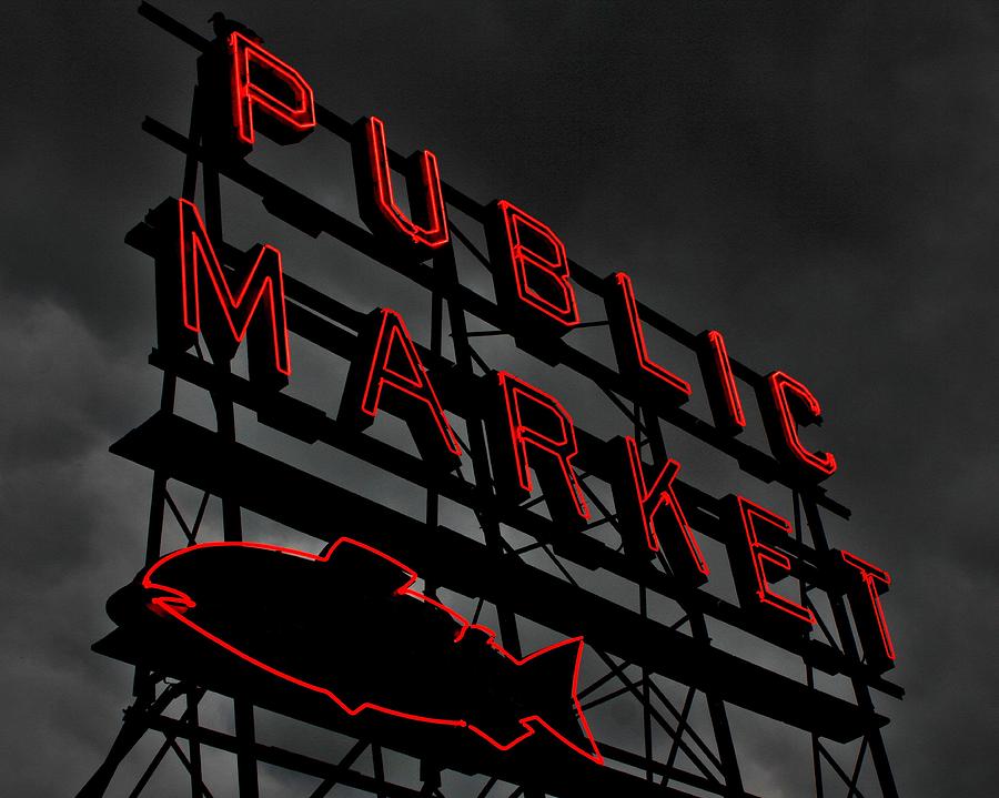 Seattles Public Market Photograph by Benjamin Yeager