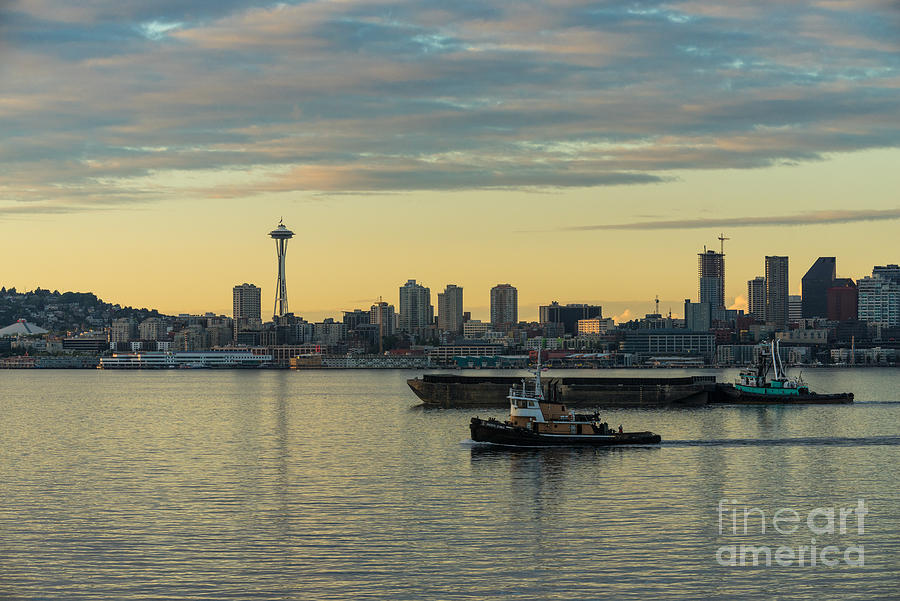 Seattles Working Harbor Photograph by Mike Reid