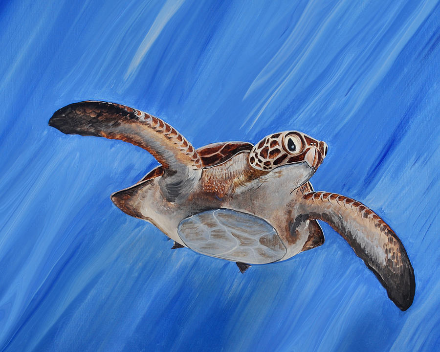Seaturtle Painting by Steve Ozment