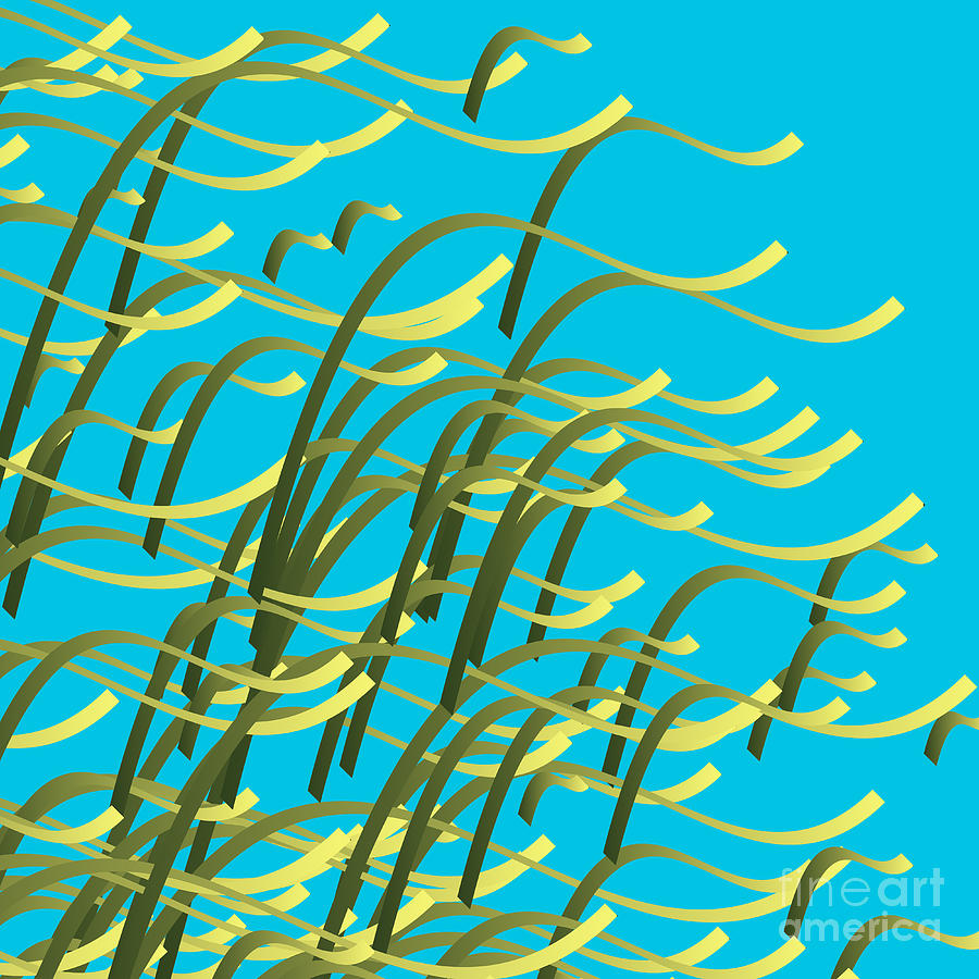 Seaweed on aqua Digital Art by Gaspar Avila