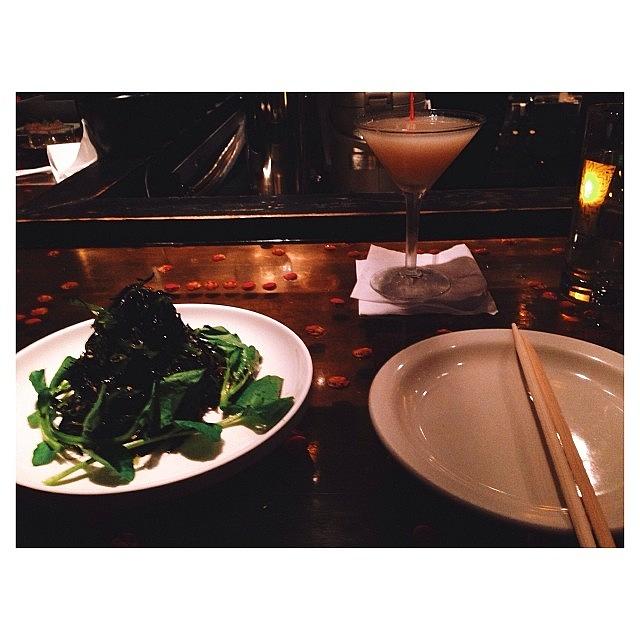 New York City Photograph - Seaweed Salad & Lichee Martini :d #bozu by Zoe Campbell