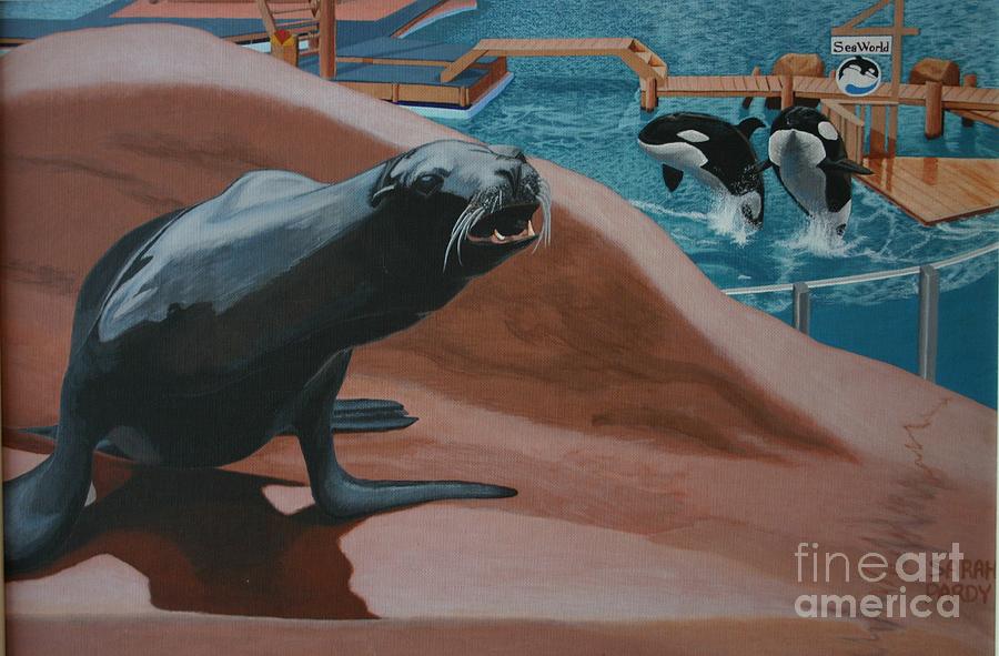 Seaworld Painting by Margaret Sarah Pardy