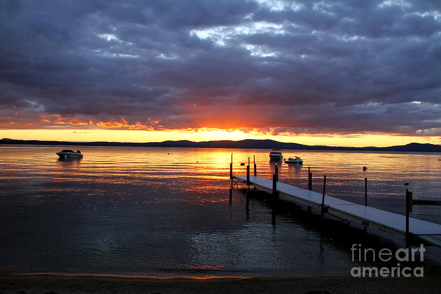Sebago Lake Sunset Photograph by Butch Lombardi