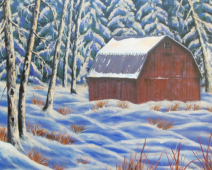 Secluded Barn Painting by Susan DeLain | Fine Art America