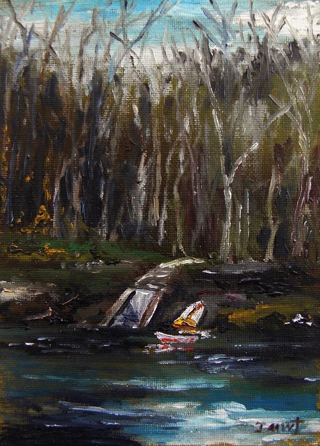 Secluded Boat Launch Painting by John Williams