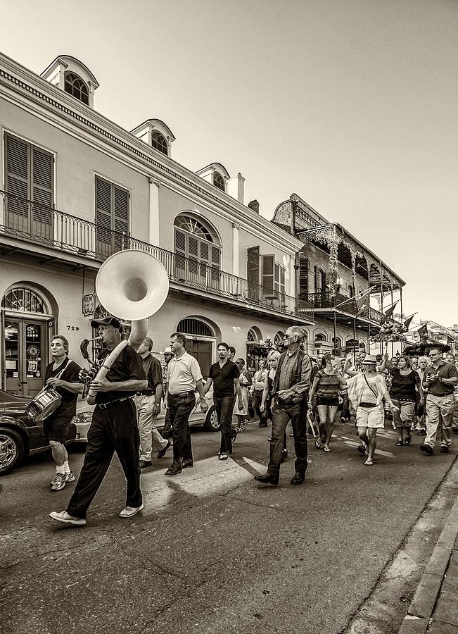 New Orleans Photograph - Second Line monochrome by Steve Harrington