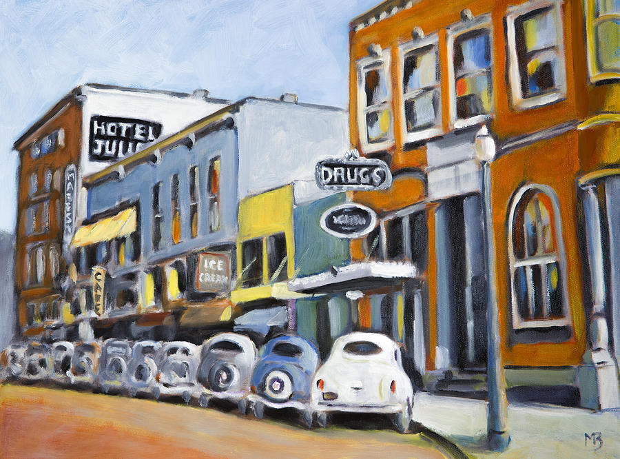 Second Street Corvallis Painting by Mike Bergen