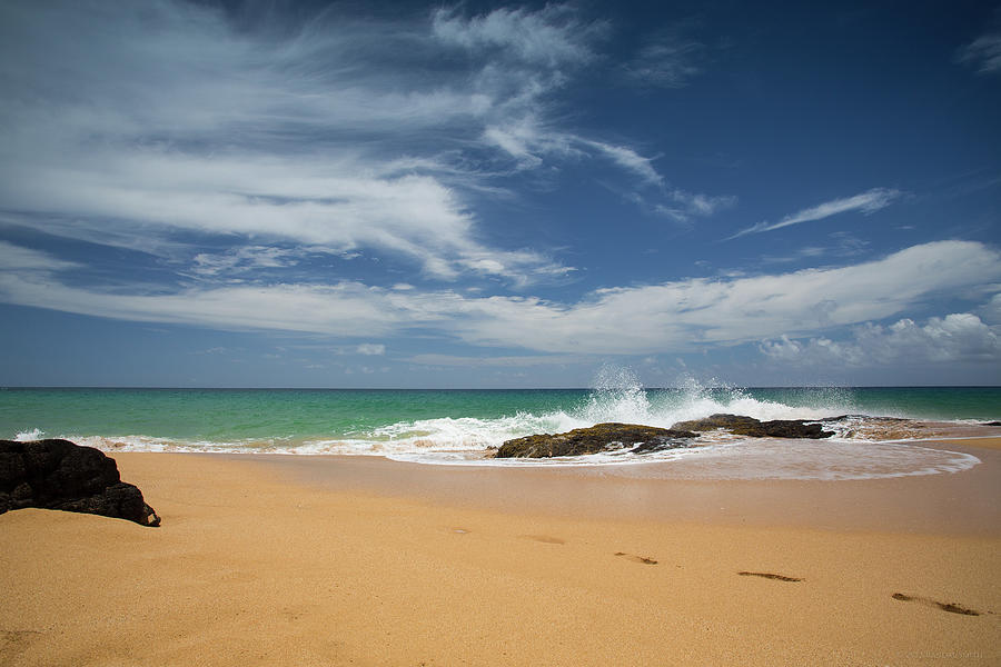 Secret Beach, Waves, Kauai, Hawaii Photograph by Randal Smith