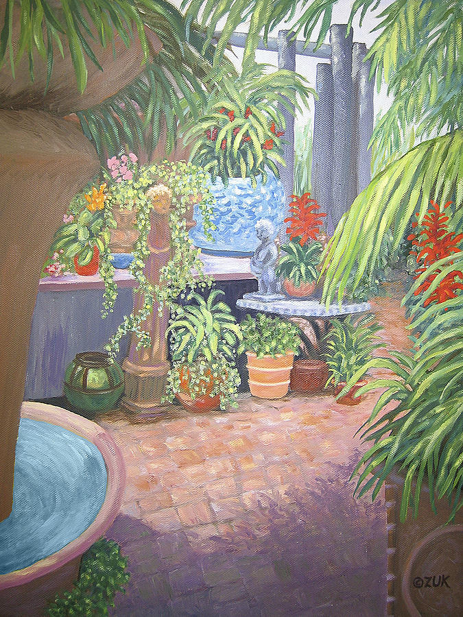 Secret Garden Painting by Karen Zuk Rosenblatt