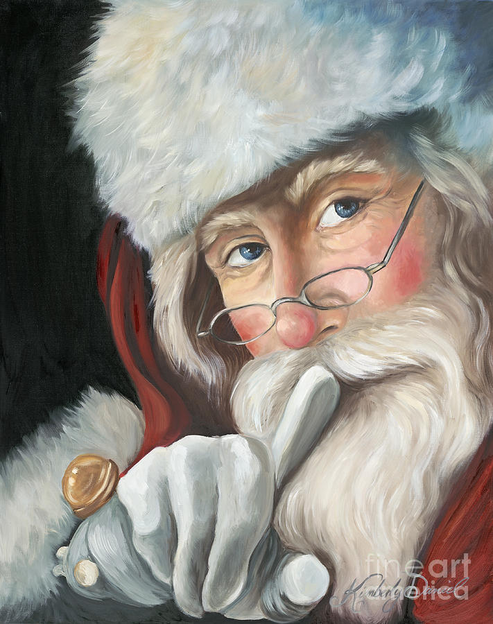 Secret Santa Painting by Kimberly Daniel