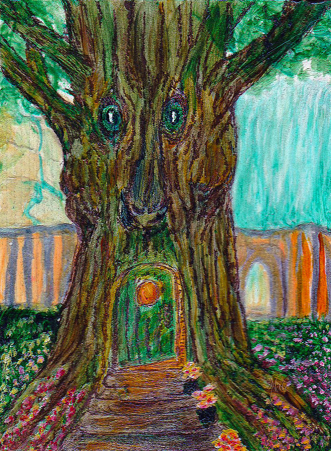 Secret Tree In The Land Of Fairies Fantasy Painting