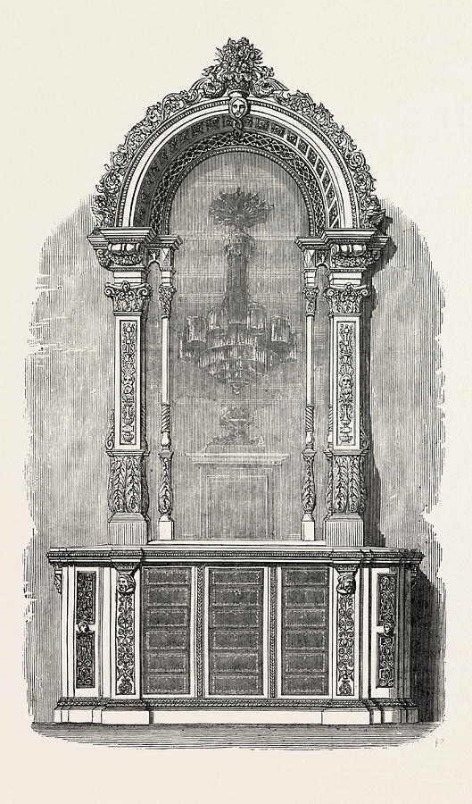 Secretaire 1851 Engraving Drawing By Snell English School