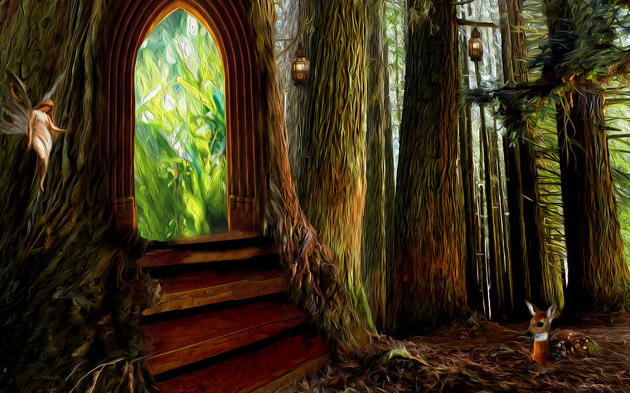 Elf Digital Art - Secrets of the forest by Yvonne Pfeifer