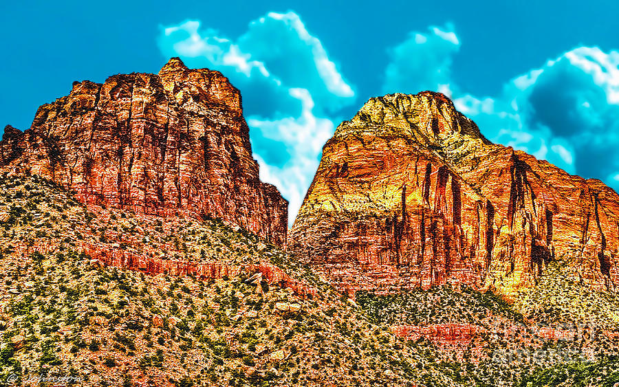 Prehistoric Painting - Sedona Arizona Secret Mountain Wilderness by Bob and Nadine Johnston