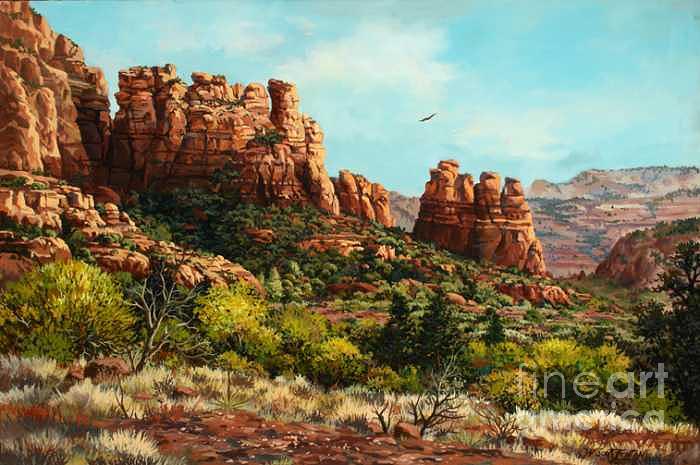 Sedona Calls Painting by W Scott Fenton Sedona Calls Painting by W Scott Fenton