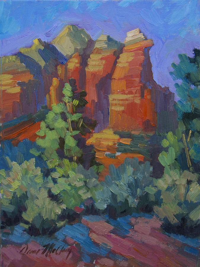 Desert Painting - Sedona Coffee Pot Rock by Diane McClary