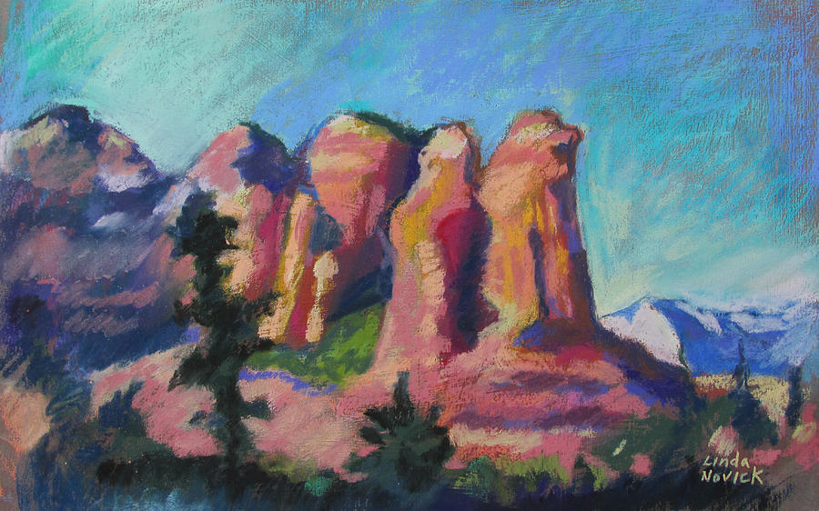 Sedona Peaks Painting by Linda Novick