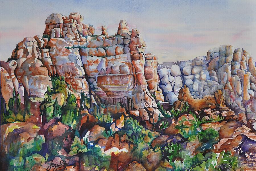 Landscape Painting - Sedona - Snoopy Rock by Joy Skinner