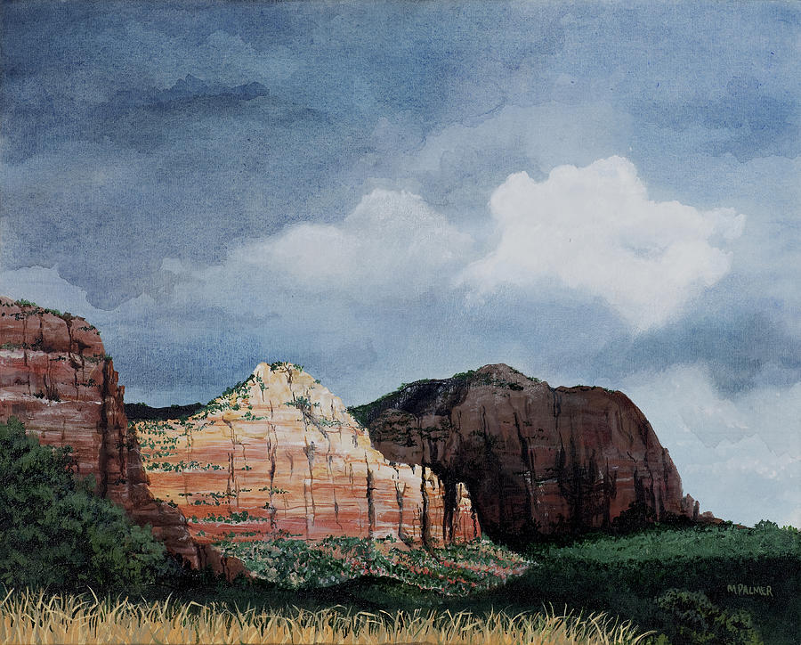 Sedona Storm Painting by Mary Palmer