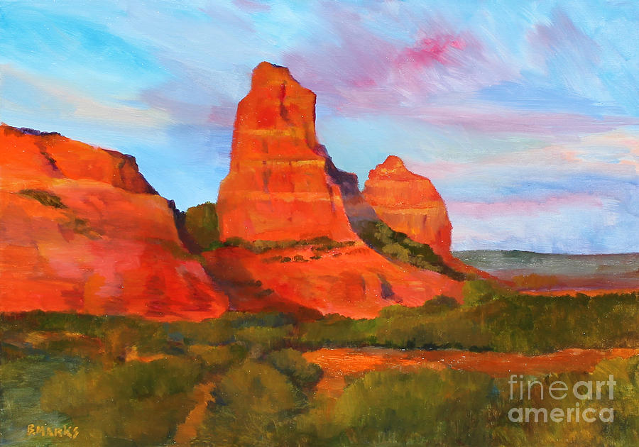 Sedona Sundown Painting by Bernard Marks