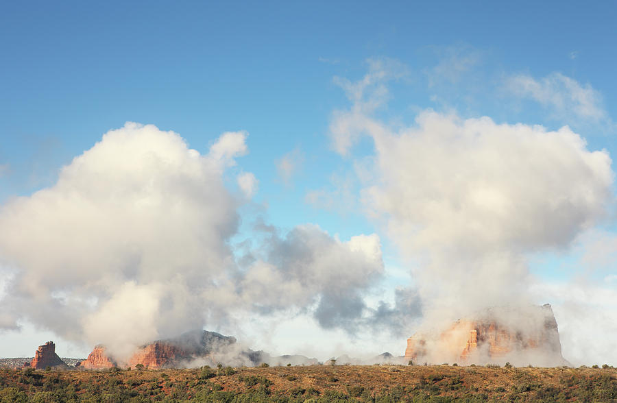 Sedona Sunrise Landscape Mist Photograph by Chuckschugphotography Sedona Sunrise Landscape Mist Photograph by Chuckschugphotography