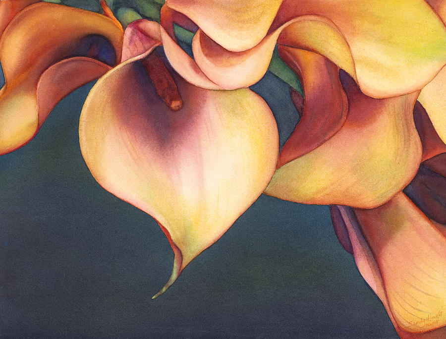 Lilies Painting - Seduction of Lilies by Sandy Haight