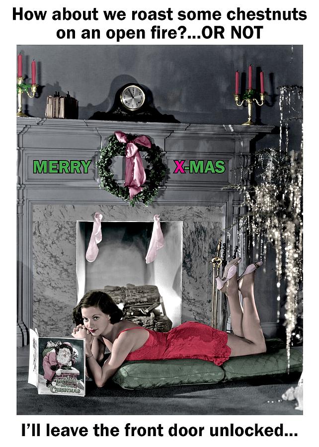 The Christmas Seductress Greeting Card Photograph by Communique Cards