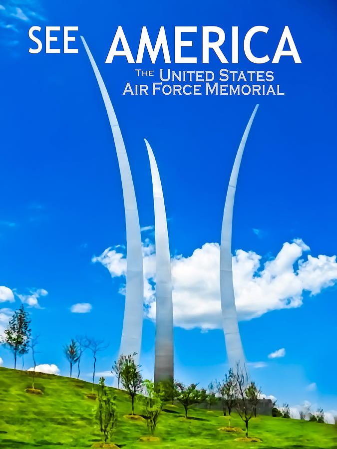See America - United States Air Force Memorial Digital Art by Ed Gleichman