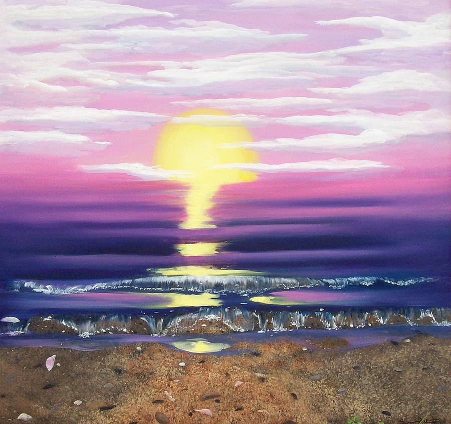 See Through the sun is set Painting by Susan Roberts