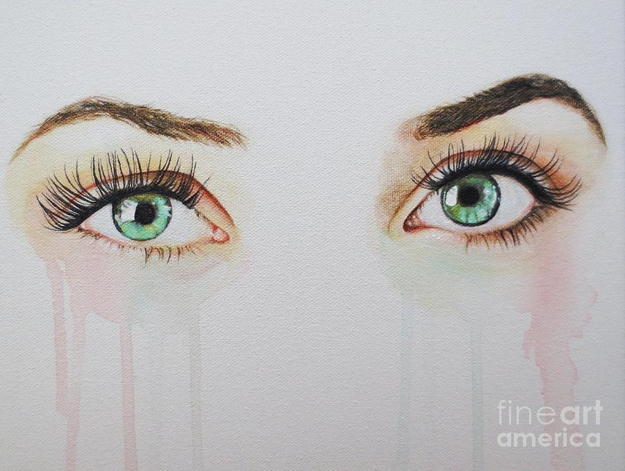 Green Eyes Painting - Seeing Into The Soul #1 by Malinda Prudhomme