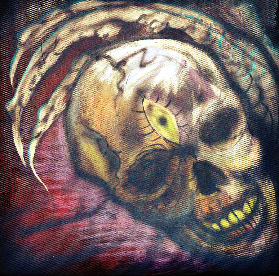 Skull Painting - Seeing is Believing by Ryno Worm  Tattoos 