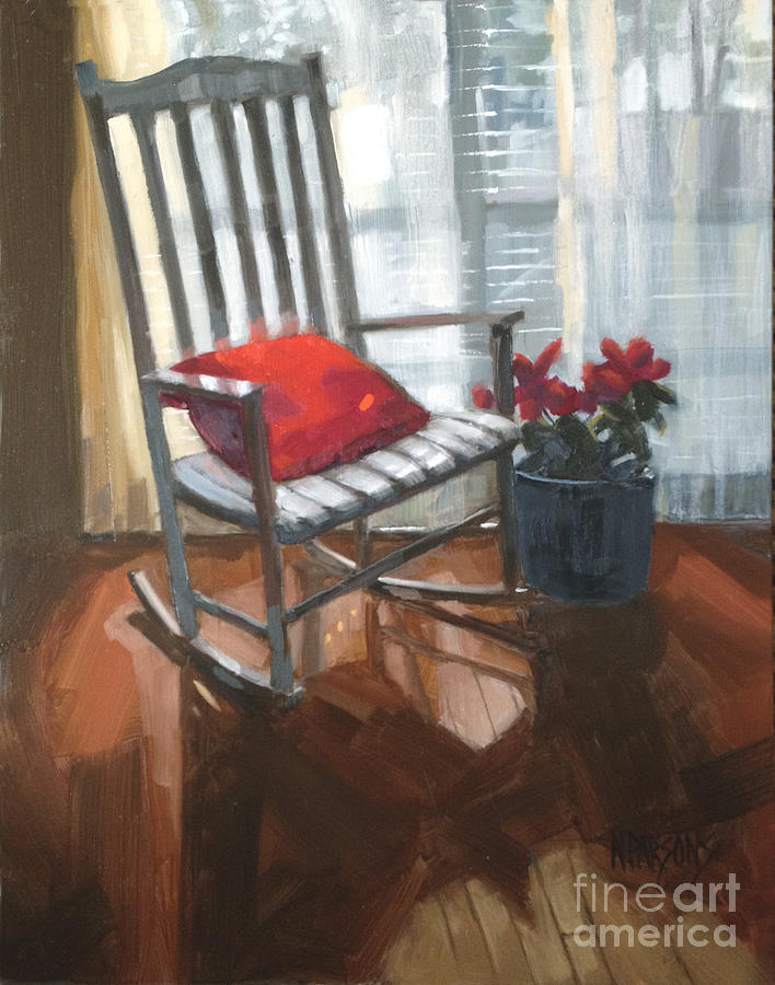 SOLD - Seeing Red  Painting by Nancy  Parsons