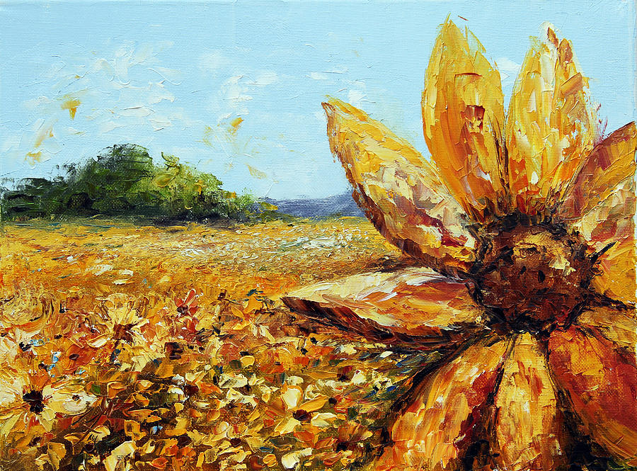 Sunflower Painting - Seeing the Sun by Meaghan Troup