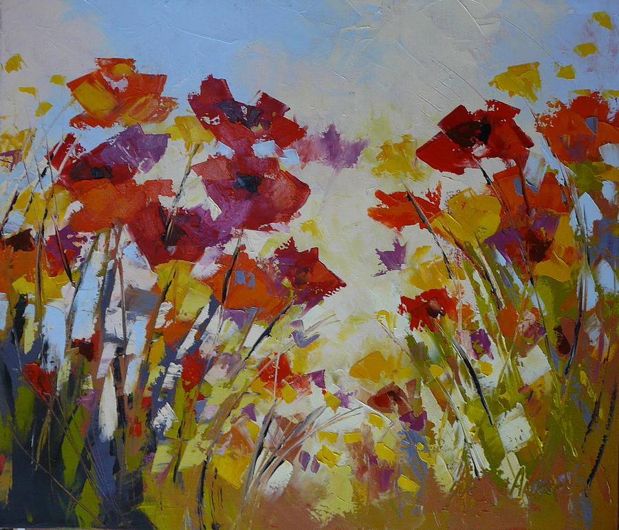 Flower Painting - Seeking the Light by Yvonne Ankerman