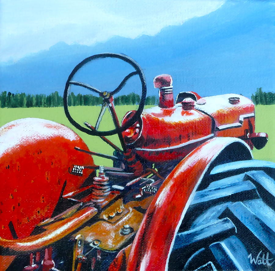 Tractor Painting - Seen Its Day by Tammy Watt