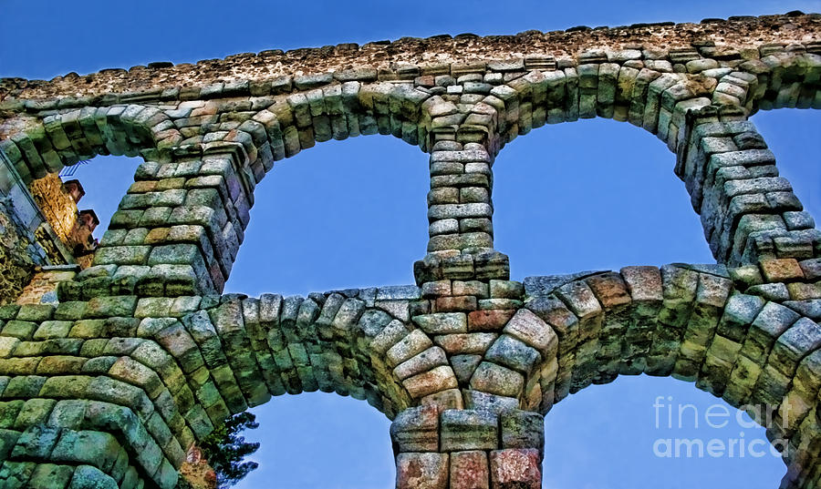 Segovia Aqueducts Blue By Diana Sainz Photograph