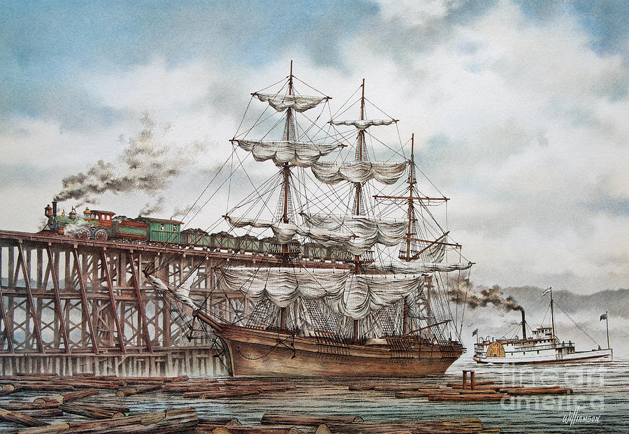 Sehome Coal Wharf Painting by James Williamson