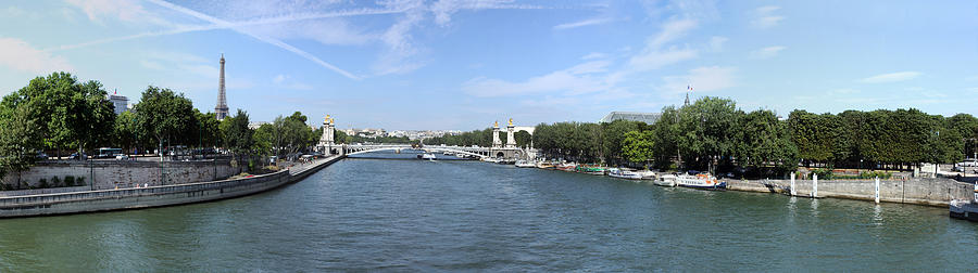 Eiffel Tower Photograph - Seine River With Eiffel Tower by Panoramic Images