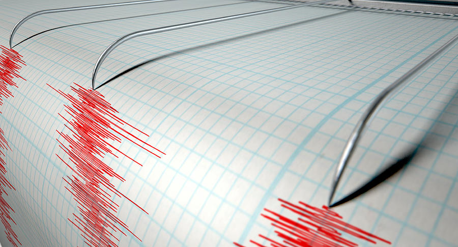 Pen Digital Art - Seismograph Earthquake Activity by Allan Swart