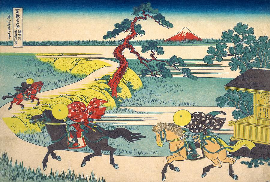 Sekiya Village On The Sumida River Painting By Katsushika Hokusai