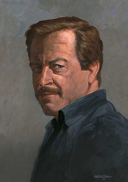 Self portrait 1984 Painting by Harold Shull Self portrait 1984 Painting by Harold Shull