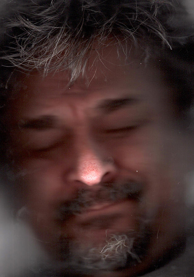 Self Portrait Asleep Under The Ice Photograph