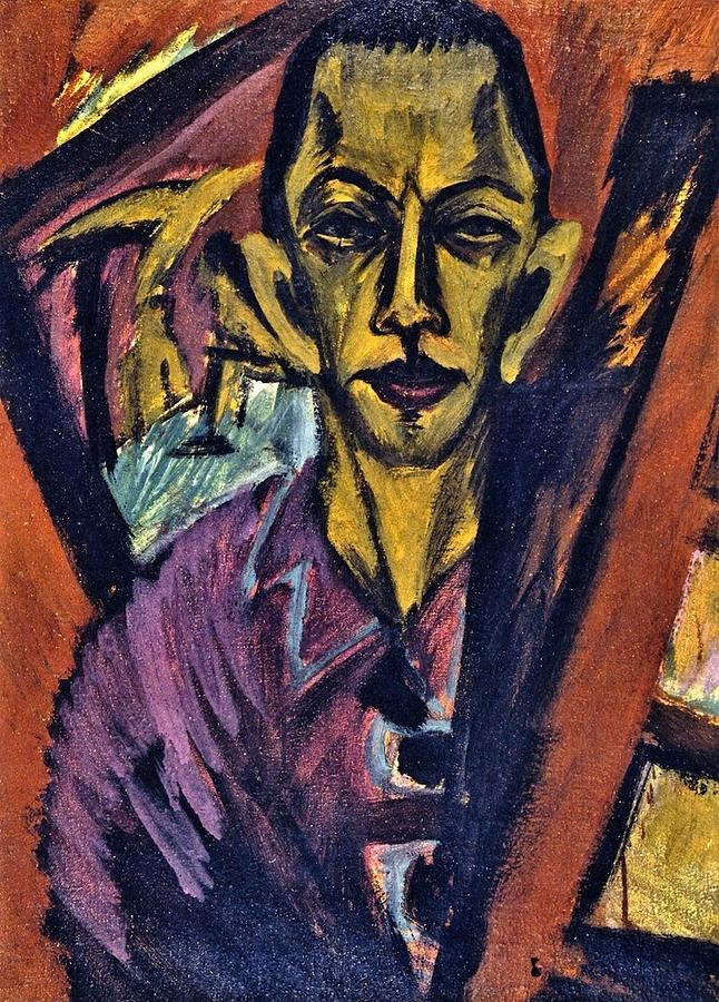 Self-Portrait Painting by Ernst Ludwig Kirchner