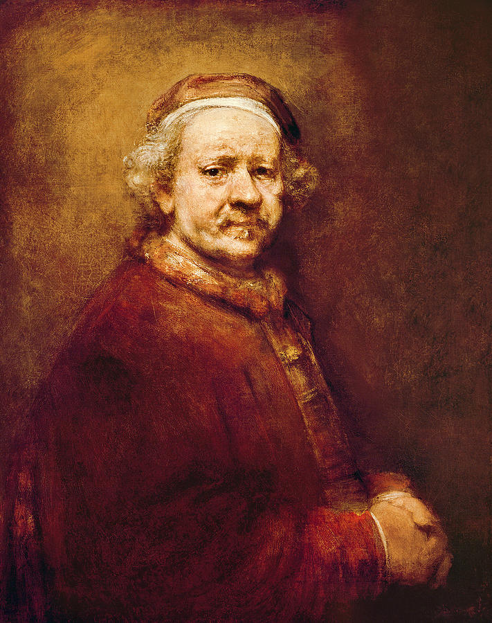 Self Portrait In At The Age Of 63 Painting by Celestial Images