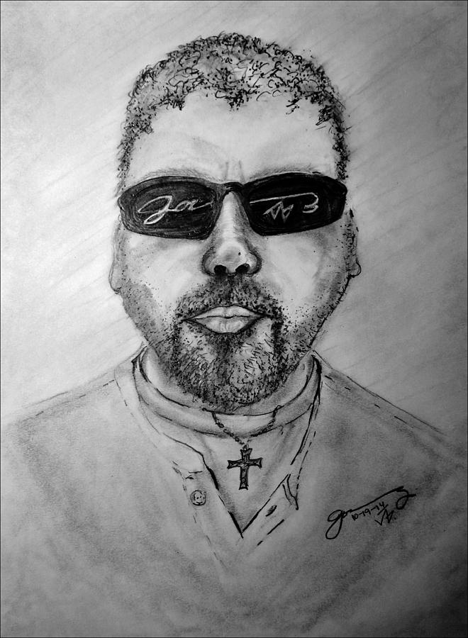Self-Portrait in Signature Sunglasses Drawing by Jose A Gonzalez Jr ...
