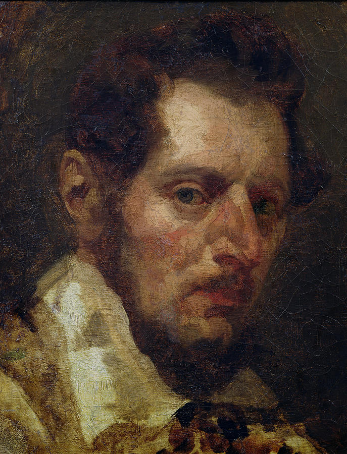 Self Portrait Oil On Canvas Photograph by Theodore Gericault