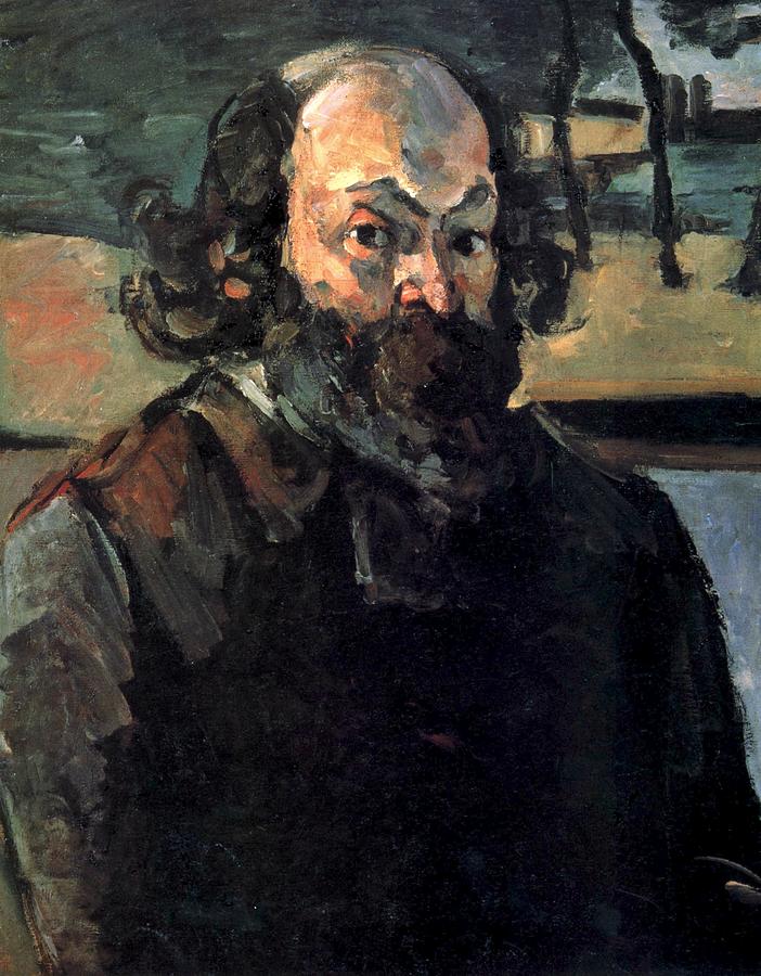 Impressionism Painting - Self-portrait by Paul Cezanne