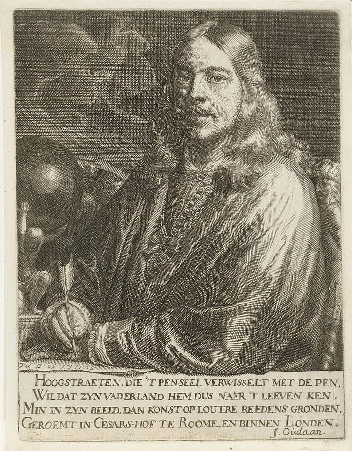 Self Portrait, Samuel Van Hoogstraten Drawing by Samuel Van Hoogstraten ...