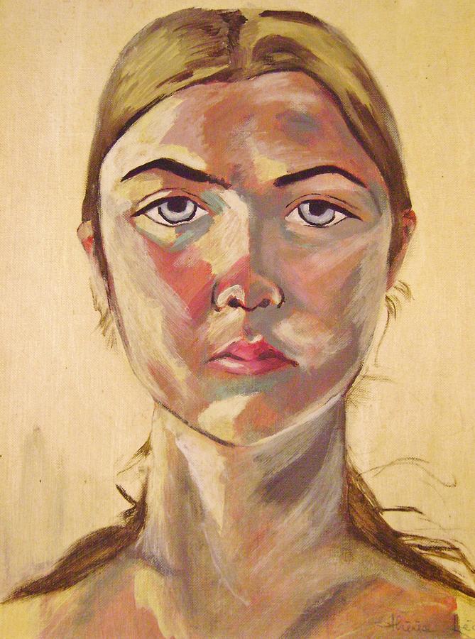 Self-Portrait Painting by Therese Legere