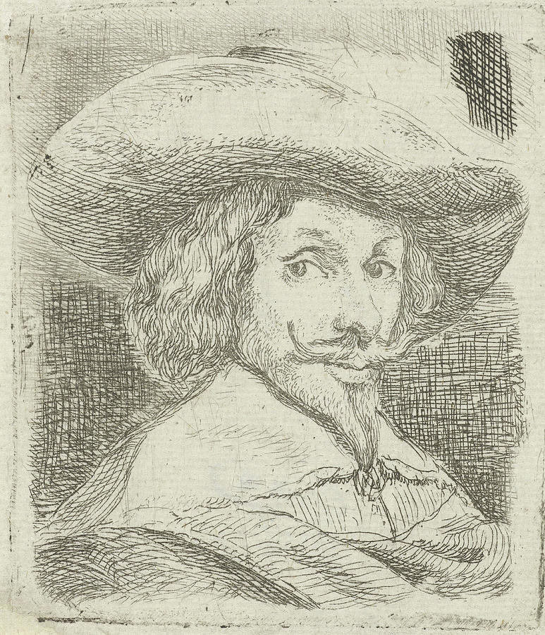 Portrait Drawing - Self Portrait With Hat, Jan Van Ossenbeeck by Jan Van Ossenbeeck Portrait Drawing - Self Portrait With Hat, Jan Van Ossenbeeck by Jan Van Ossenbeeck